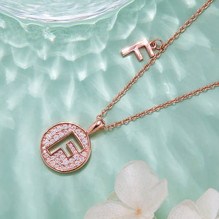 Customized "F" Letter Moissanite Diamond Necklace - Barbara Maison 