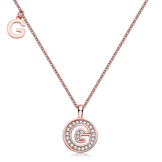 Customized "G" Letter Moissanite Diamond Necklace - Barbara Maison 