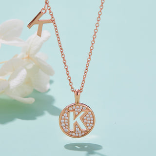 Customized "K" Letter Moissanite Diamond Necklace - Barbara Maison 