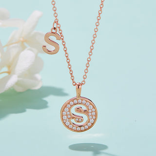 Customized "S" Letter Moissanite Diamond Necklace - Barbara Maison 