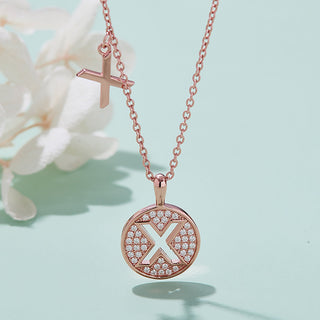 Customized "X" Letter Moissanite Diamond Necklace - Barbara Maison 