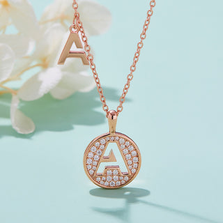 Customized "A" Letter Moissanite Diamond Necklace - Barbara Maison 