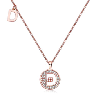 Customized "D" Letter Moissanite Diamond Necklace - Barbara Maison 