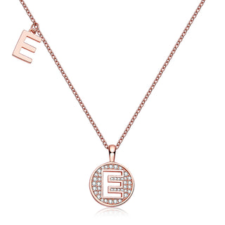 Customized "E" Letter Moissanite Diamond Necklace - Barbara Maison 