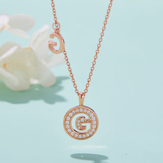 Customized "G" Letter Moissanite Diamond Necklace - Barbara Maison 