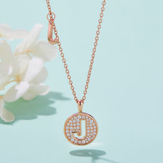 Customized "J" Letter Moissanite Diamond Necklace - Barbara Maison 