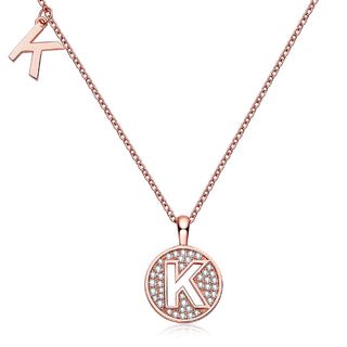 Customized "K" Letter Moissanite Diamond Necklace - Barbara Maison 