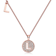 Customized "L" Letter Moissanite Diamond Necklace - Barbara Maison 