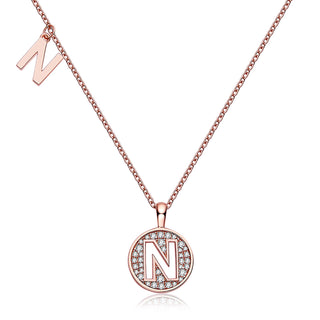 Customized "N" Letter Moissanite Diamond Necklace - Barbara Maison 