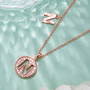 Customized "N" Letter Moissanite Diamond Necklace - Barbara Maison 