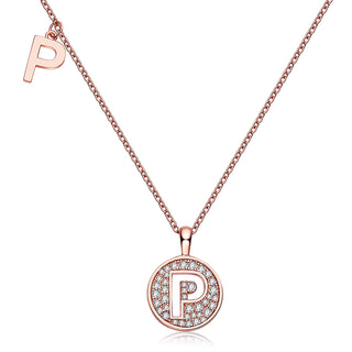 Customized "P" Letter Moissanite Diamond Necklace - Barbara Maison 