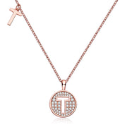 Customized "T" Letter Moissanite Diamond Necklace - Barbara Maison 