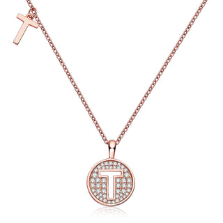 Customized "T" Letter Moissanite Diamond Necklace - Barbara Maison 