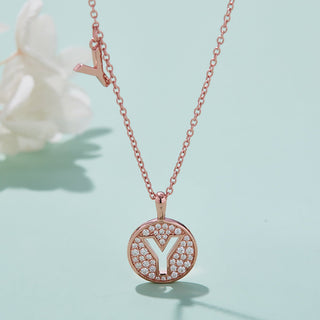 Customized "Y" Letter Moissanite Diamond Necklace - Barbara Maison 