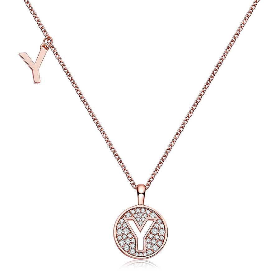 Customized "Y" Letter Moissanite Diamond Necklace - Barbara Maison 