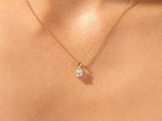 1.0 CT Cushion Moissanite Diamond Solitaire Necklace - Barbara Maison 
