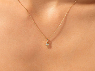 0.10 Moissanite Diamond Solitaire Necklace