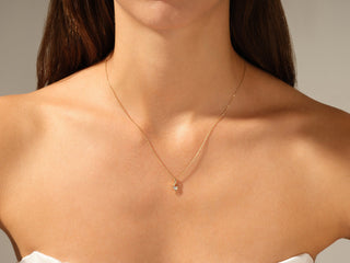 0.10 Moissanite Diamond Solitaire Necklace