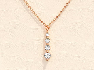 Moissanite Diamond Drop Pendant Necklace