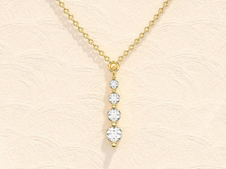 Moissanite Diamond Drop Pendant Necklace