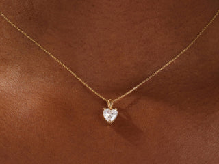 1.0 CT Heart Moissanite Diamond Solitaire Necklace - Barbara Maison 