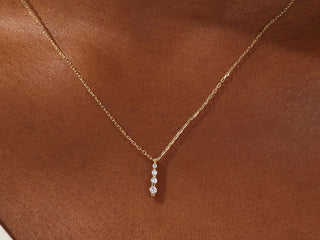 Moissanite Diamond Drop Pendant Necklace