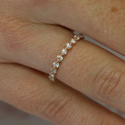 0.60 TCW Round Half Eternity EF/VS1 Diamond Wedding Band - Barbara Maison 