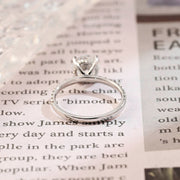 1.0 CT Round F/VS1 CVD Diamond Hidden Halo Pave Setting Engagement Ring - Barbara Maison 