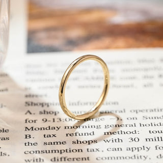 Classic Gold Plain Wedding Band - Barbara Maison 