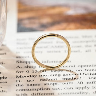 Classic Gold Plain Wedding Band - Barbara Maison 