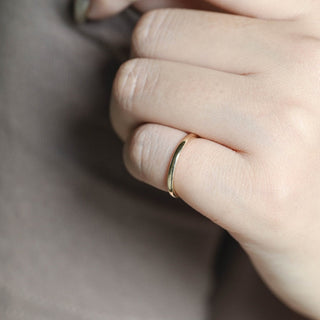 Classic Gold Plain Wedding Band - Barbara Maison 