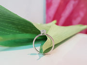 1.0 CT Round Solitaire CVD F/VS1 Diamond Engagement Ring - Barbara Maison 