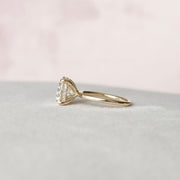 5.0 CT Round Cut Solitaire Style Moissanite Engagement Ring - Barbara Maison 