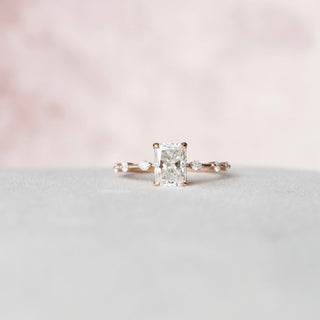 1.50 CT Radiant Dainty Moissanite Engagement Ring - Barbara Maison 