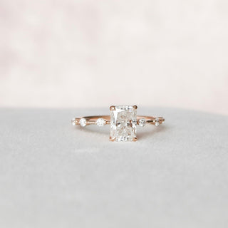 1.50 CT Radiant Dainty Moissanite Engagement Ring - Barbara Maison 