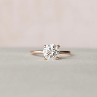 1.5 CT Round Hidden Halo Moissanite Engagement Ring - Barbara Maison 