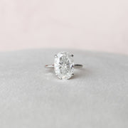 5.0 CT Oval Cut Solitaire Style Moissanite Engagement Ring - Barbara Maison 