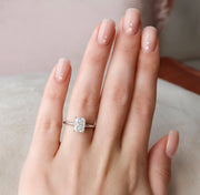 2.0 CT Radiant Cut Solitaire Style Moissanite Engagement Ring - Barbara Maison 
