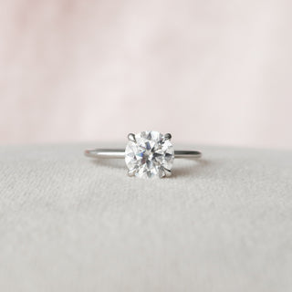 2.0 CT Round Cut Solitaire Style Moissanite Engagement Ring - Barbara Maison 