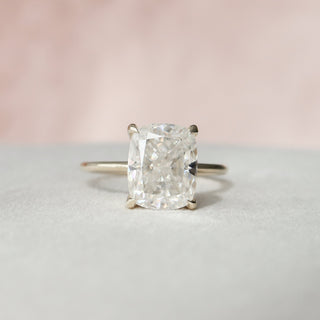 4.5 CT Cushion Cut Solitaire Style Moissanite Engagement Ring - Barbara Maison 