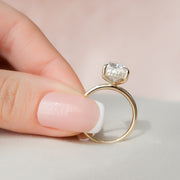 4.5 CT Cushion Cut Solitaire Style Moissanite Engagement Ring - Barbara Maison 