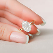 4.0 CT Oval Cut Twig Style Moissanite Engagement Ring - Barbara Maison 