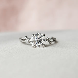 1.50 CT Round Twig Style Moissanite Engagement Ring - Barbara Maison 