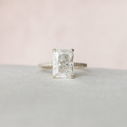 1.33 CT Pear Cut Cluster Moissanite Engagement Ring - Barbara Maison 