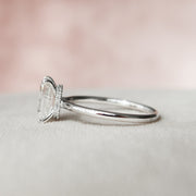 2.0 CT Emerald Hidden Halo & Solitaire Moissanite Engagement Ring - Barbara Maison 