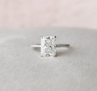 1.33 CT Pear Cut Cluster Moissanite Engagement Ring - Barbara Maison 