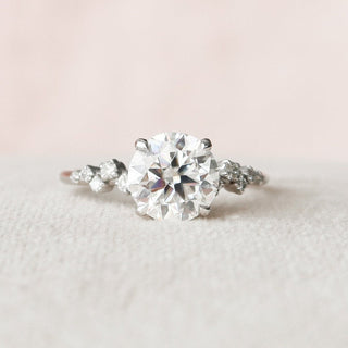 2.0 CT Round Cluster Style Moissanite Engagement Ring - Barbara Maison 