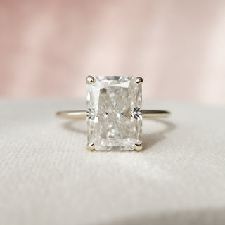 4.5 CT Radiant Cut Solitaire Style Moissanite Engagement Ring - Barbara Maison 