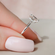 2.0 CT Emerald Hidden Halo & Solitaire Moissanite Engagement Ring - Barbara Maison 