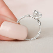 2.0 CT Cushion Twig Style Moissanite Engagement Ring - Barbara Maison 